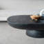 36" X 24" X 15" Black Oval Coffee Table