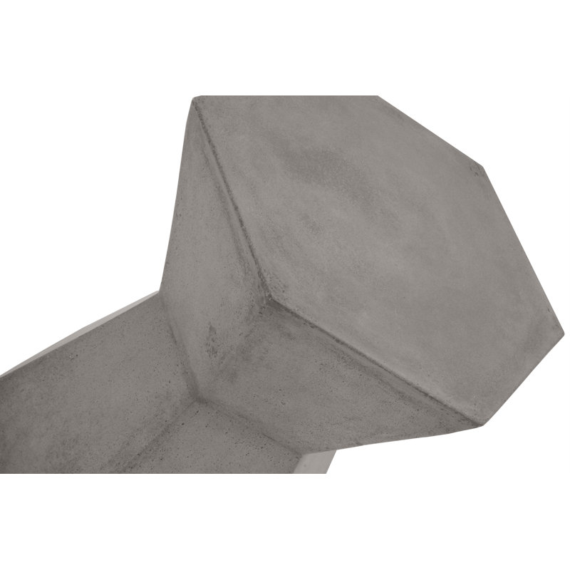 Jaidyn Concrete Top End Table, Slate Gray