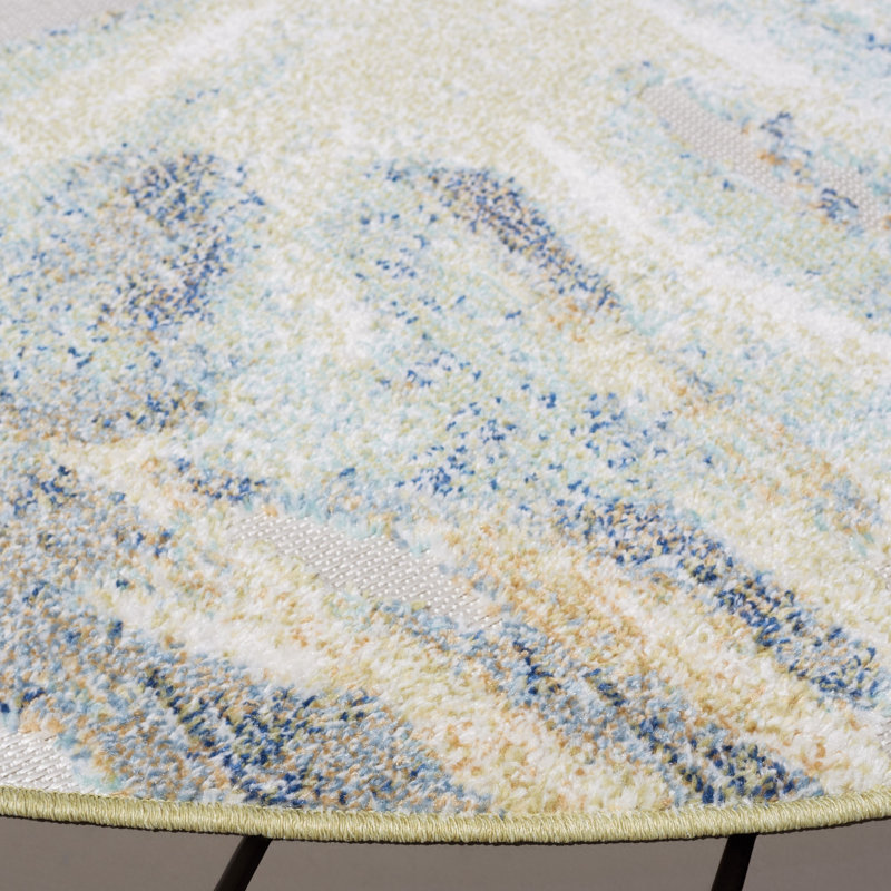 Wytheville Sarasota Performance Floral Indoor/Outdoor Area Rug, Round 6'7"