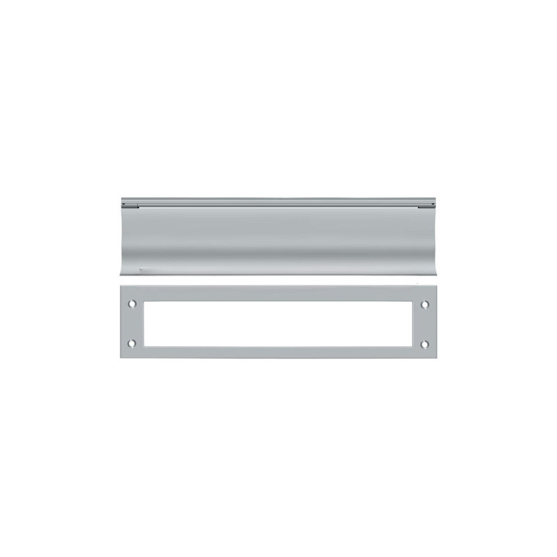 Fente pour boîte aux lettres Robuste Finition chrome satiné, Chrome brossé