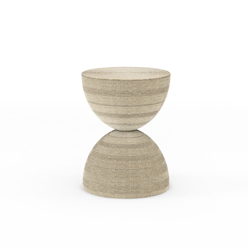 Solid Wood Pedestal End Table