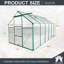 Serre en polycarbonate 6 x 12 pour l'extérieur vert