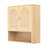 Bathroom Wall Cabinet Oak Real Rattan 2 Doors 1 Shelf