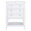 24" Bathroom Vanity With Sink, Bathroom Storage Cabinet With Drawer And Open Shelf, Solid Wood Frame