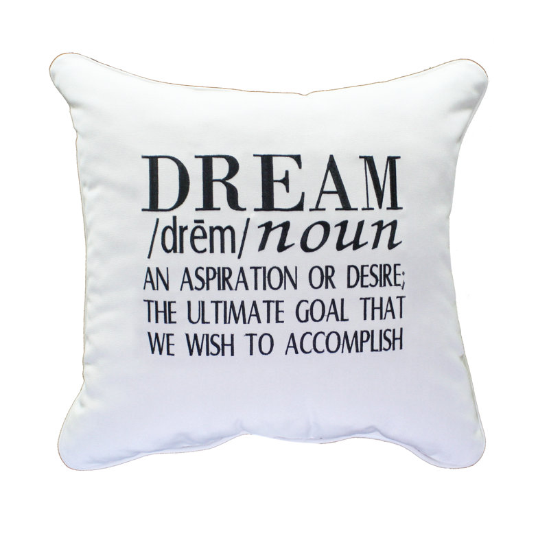 Embroidered Sunbrella® Outdoor Throw Pillow
