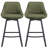 Absalom Swivel Upholstered 25.6'' Linen Counter Stool with Metal Frame-484732096