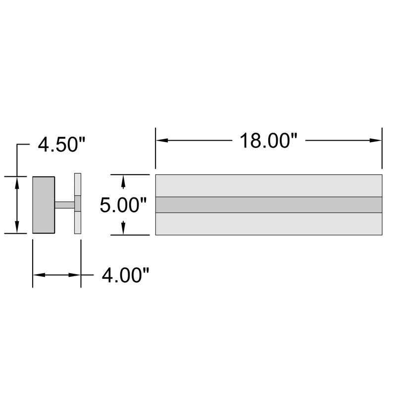 Dimmable LED Vanity Light, Brushed Steel