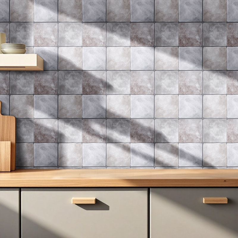 23cm x 23cm Peel and Stick Tile, Grey