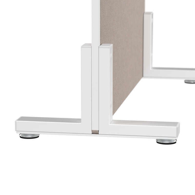 Paravent autoportant Bush Business Furniture, cloison de bureau debout avec panneau d'insonorisation acoustique, Beige