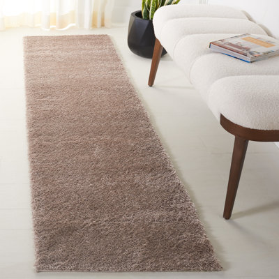 Lachara Penelope Shag Performance Solid Color Rug