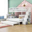 Lit superposé simple au-dessus d'un lit double avec lit gigogne Blysse par Harriet Bee-265549250