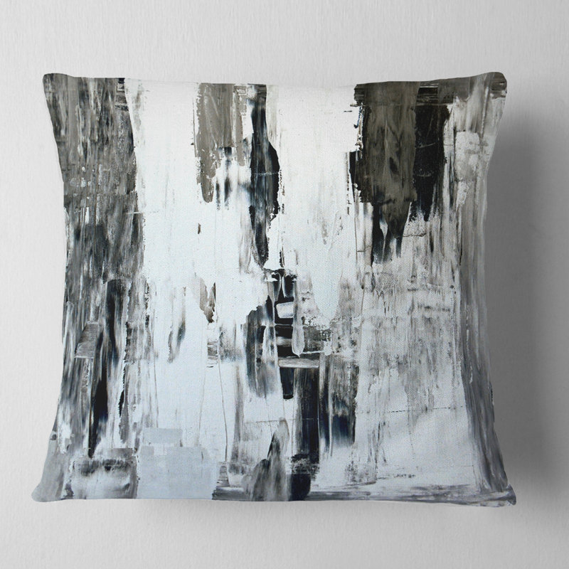  Coussin abstrait, 18 po x 18 po, Coussin décoratif