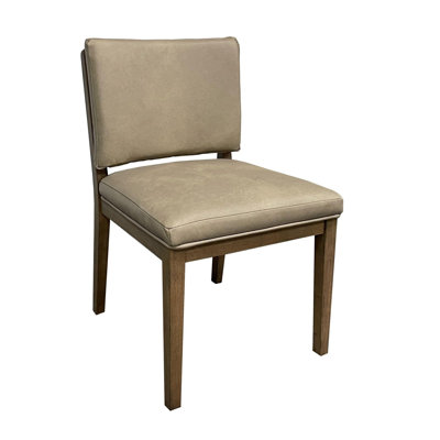 Ensemble de chaises lattes et en cuir à dossier souple (ensemble de deux)