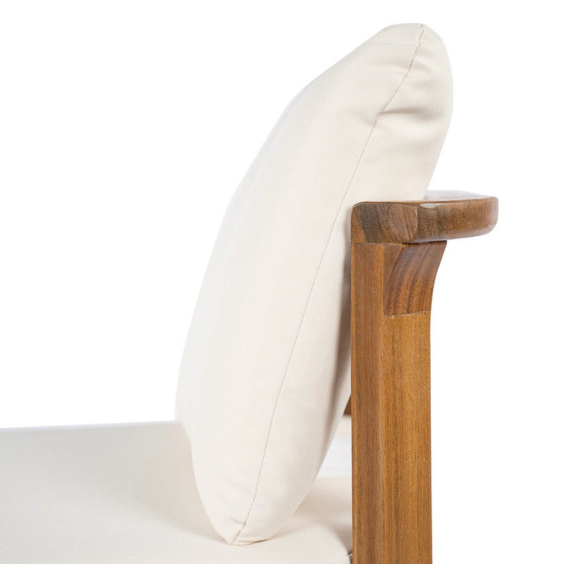 Chaise de salle à manger d'extérieur en bois d'acacia (ensemble de 2), Teak