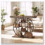 Console chic avec étagères en chêne rustique
