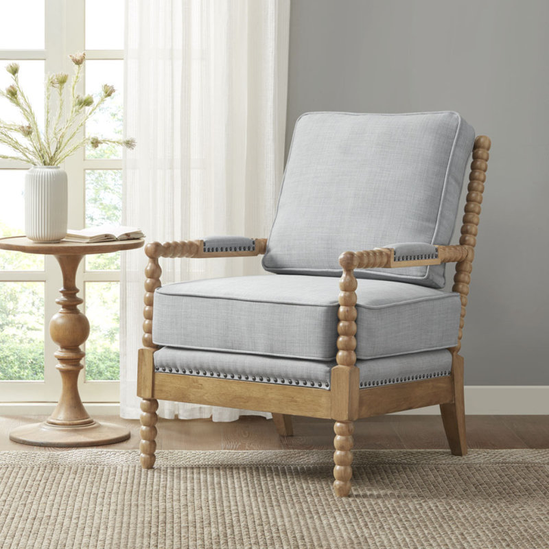 Fauteuil Accent, Gris, Brun