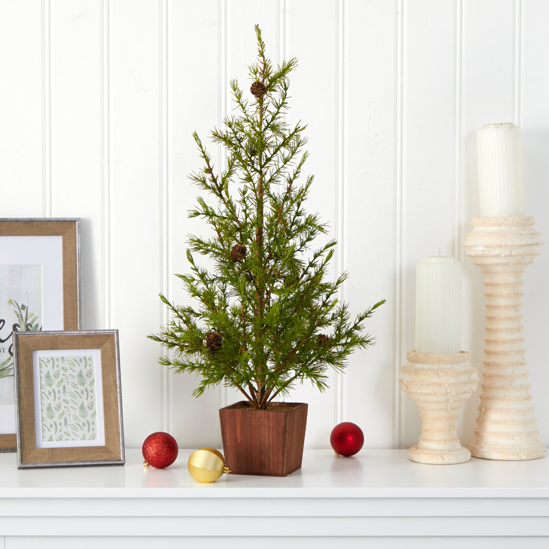 Arbre de Noël artificiel pin vert 3 pi, H 2,3 pi