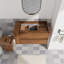 Meuble-lavabo mural 36 po, tiroir à fermeture en douceur (seulement meuble-lavabo, sans lavabo)