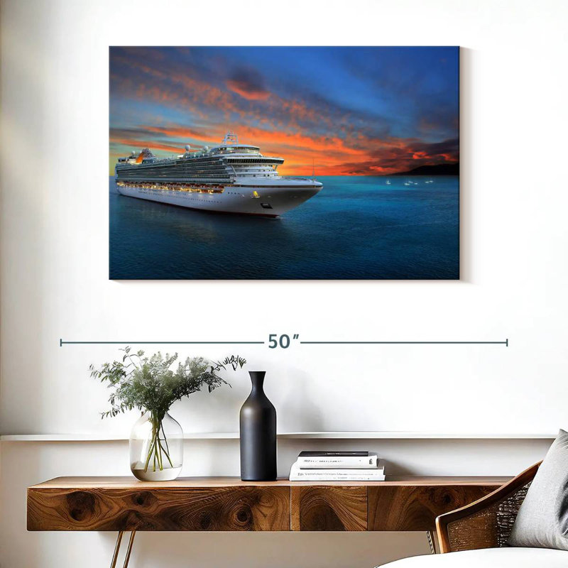 Mehar Sunrise Cruise Ship, 26" H x 39" W