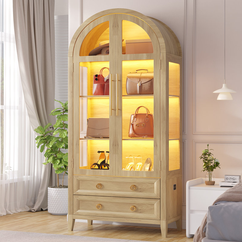 2 -Door 2 -Drawer Filing Storage Cabinet, Oak