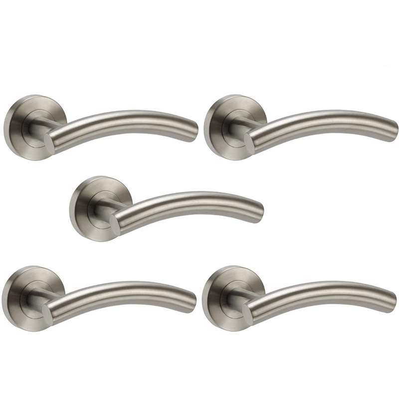 5 Pairs Arched T-Bar Door Handle