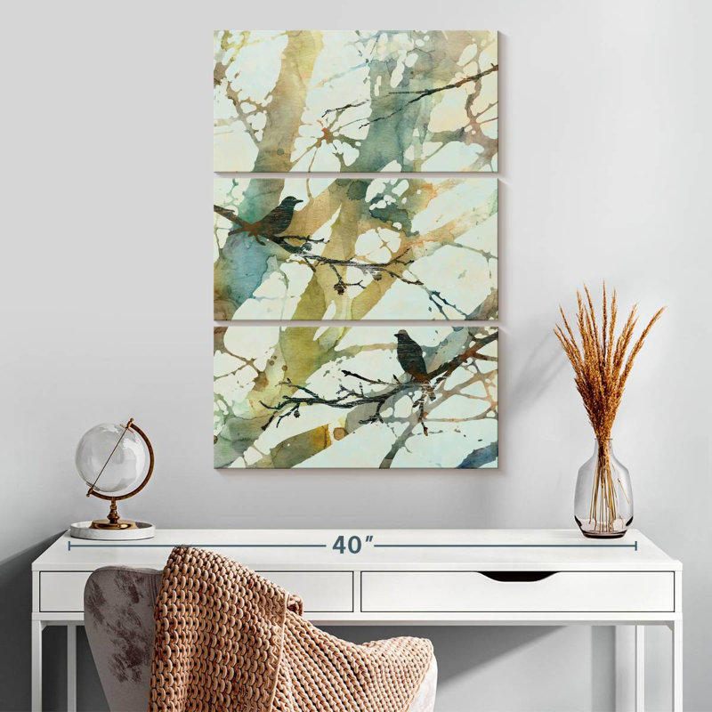 Harnek Botanical Birds II, H 32 po x l 20 po
