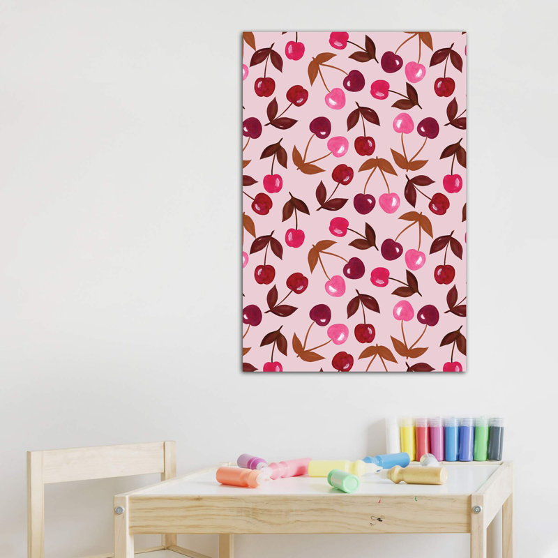 «Painted Cherries» par Jo Taylor - reproduction, Toile tendue, Pas de tapis, H 40 po x l 26 po x P 1,5 po