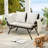 Rattan Outdoor Convertible Loveseat-1149102577