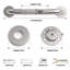 Barre de sécurité pour salle de bain 12 po avec poignée moletée antidérapante, conforme à l'ADA, paquet de 2 nickel brossé-128613959