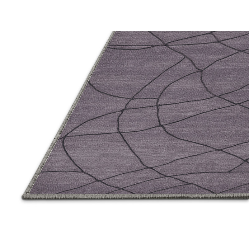 Tapis rose lavable à la machine, Rectangulaire 2 pi x 3 pi