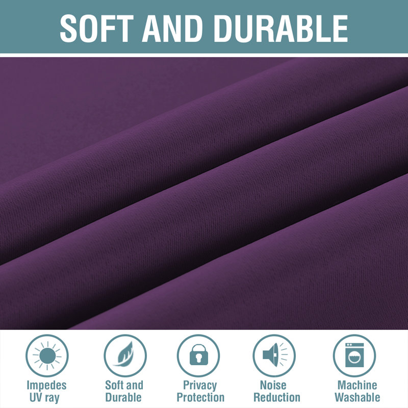 Room Darkening Curtains for Bedroom 42"/52" Wide Curtains Thermal Insulated 100”/120“/180” Wide Long Room Darkening  Curtains for Living Room Outdoor Privacy Energy Saving Curtains for Patio Door Grommet 1 Panel