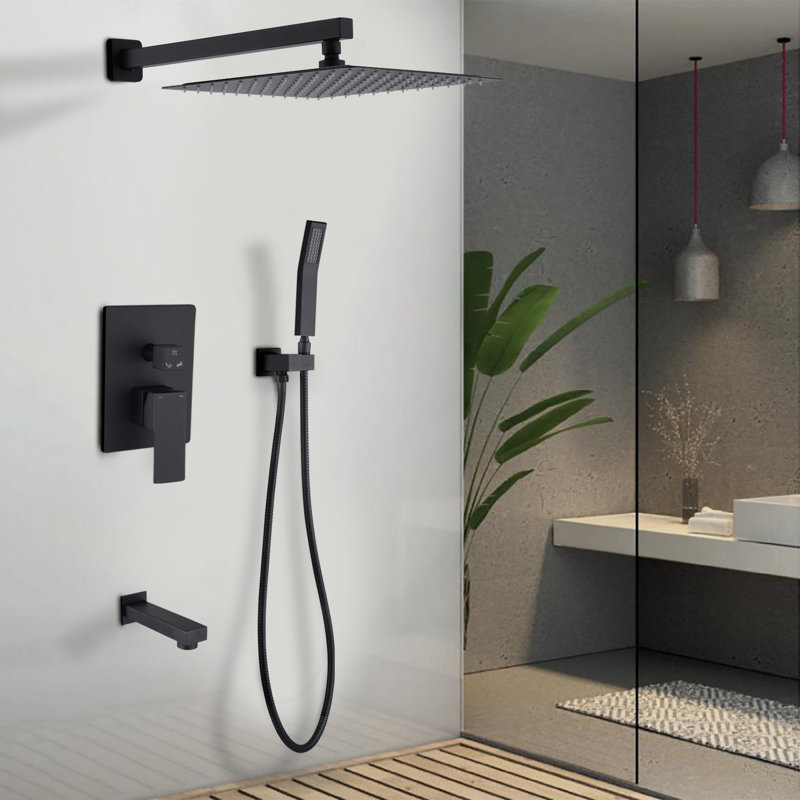 All-In-One Kit with Rough in-Valve, Matte Black