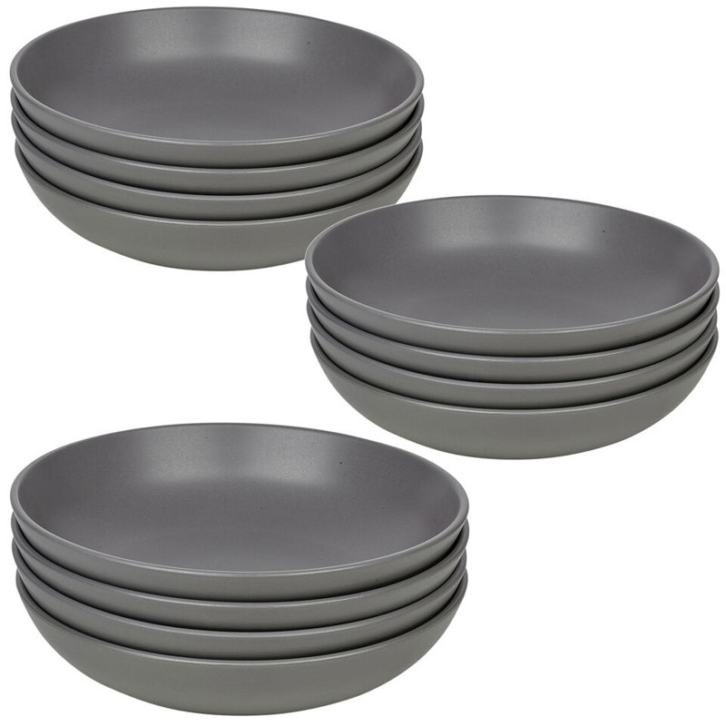 17 Stories Ceramic Serving Bowl, Grey