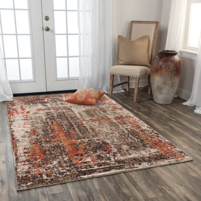 Wool Abstract Indoor Rug