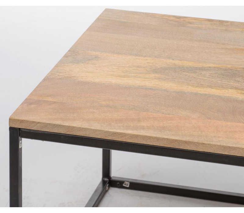 Pols Solid Wood Solid Coffee Table, 45 cm H x 117 cm W x 70 cm D