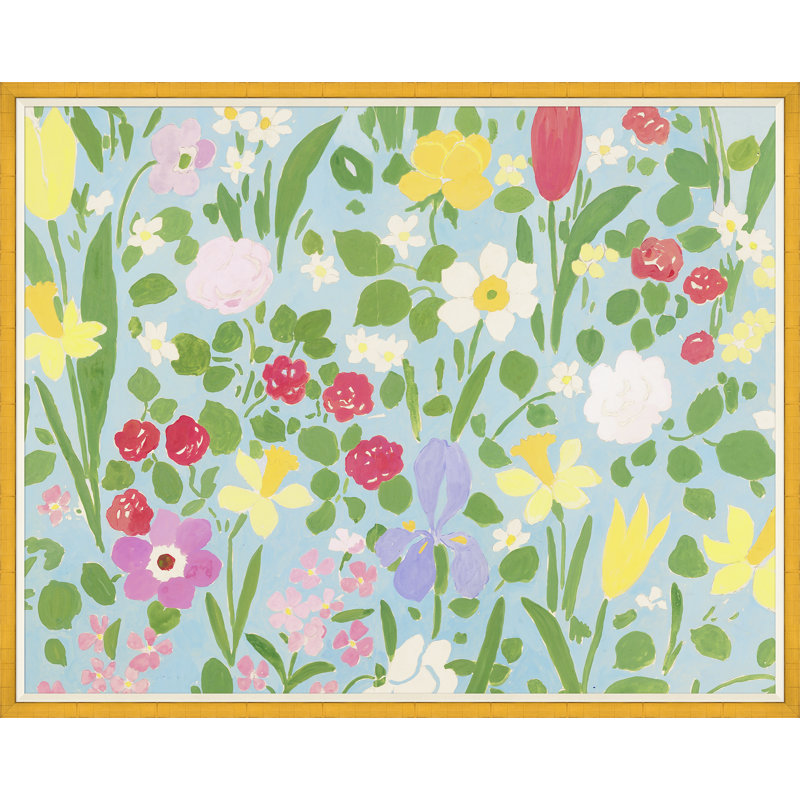Daffodils Print by Paule Marrot, Gold Framed, 43" H x 54" W x 1.25" D