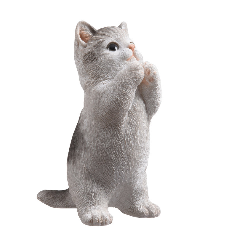 Animals Weather Resistant Polyresin Garden Statue, Grey