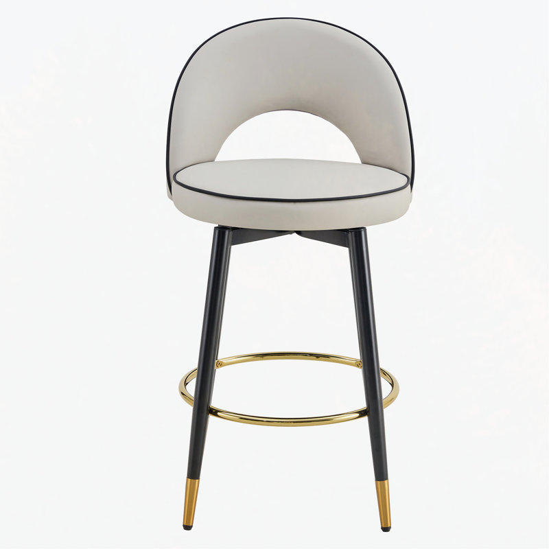 Chaise de bar rotative polyvalente avec un design élégant pour divers environnements, Gris