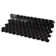 Metro 1" Hex Matte Black 10-1/4" x 11-7/8" Porcelain Mosaic Floor and Wall Tile