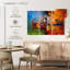 Ensemble de 3 pièces colorées abstraites sur toile-1154110754
