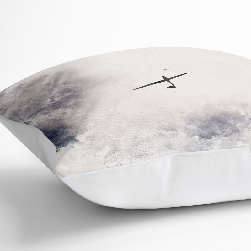 Square Throw Cushion, 55cm H x 55cm W x 20cm D, White