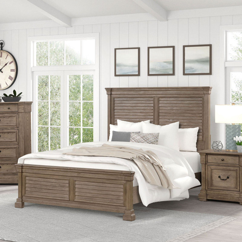 Grand lit transitionnel en bois massif de l 66 po x P 88 po x H 60 po