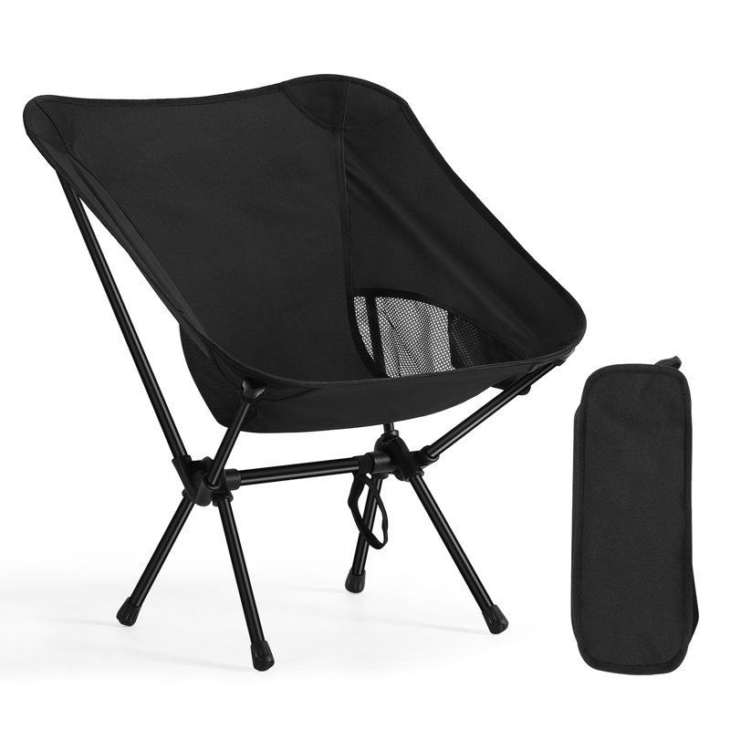 Chaise pliante d'extérieur noire