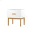 Table de chevet blanche moderne avec tiroir et pieds en bois, table de chevet minimaliste avec poignée pour chambre à coucher, salon, appartement