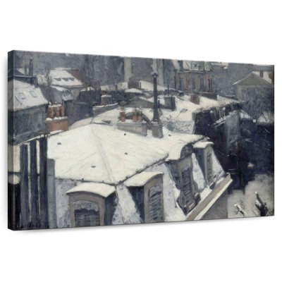 Snow-Covered Roofs in Paris
