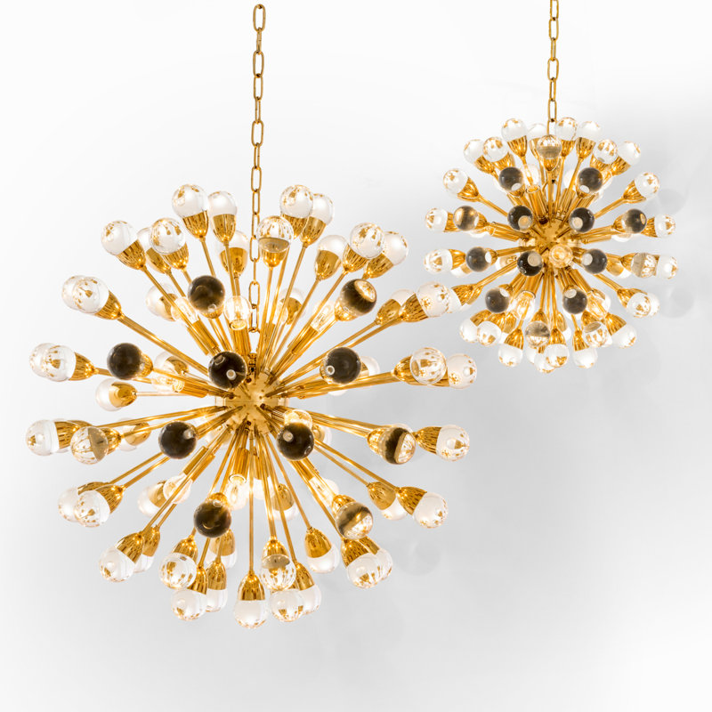 Antares 12 - Light Chandelier, Gold, 79" H x 20" W x 20" D