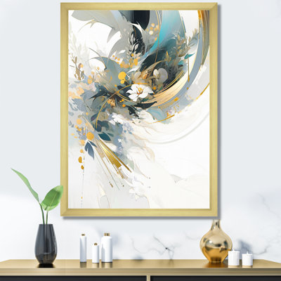 «Turquoise and Gold Mosaic Echoes II», reproduction sur toile