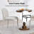 Modern Upholstered Curved Back Neutral Fabric Dining Chair-170466119-170466116