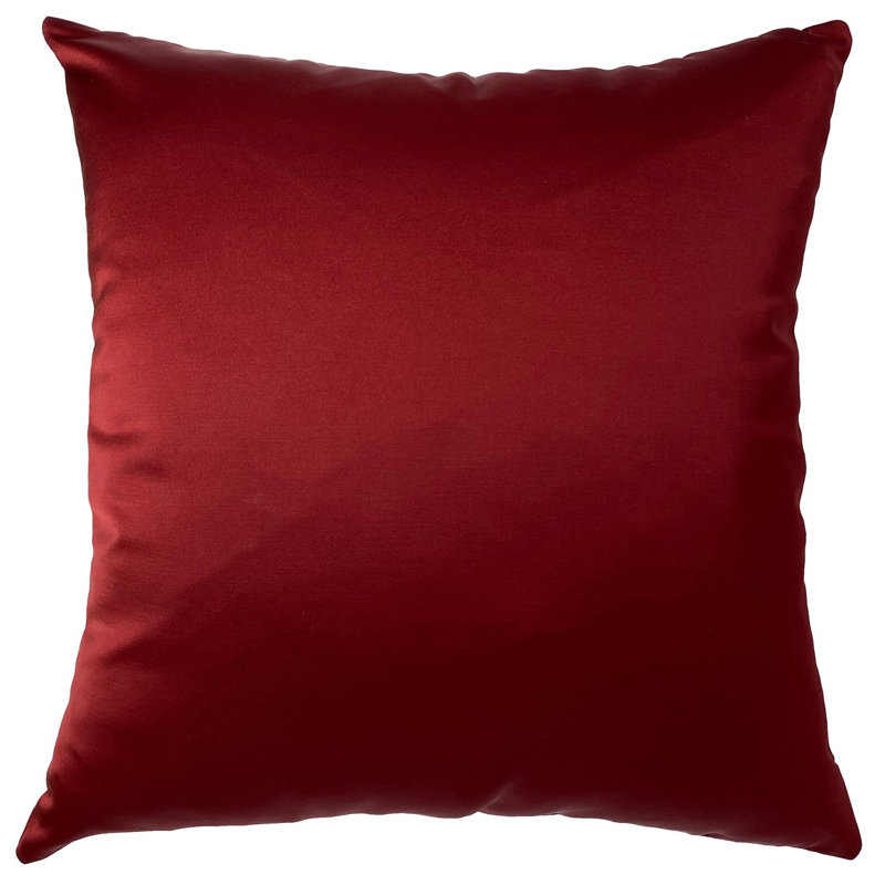 Terra Faux Silk Terra Square Silk Throw Pillow Cover & Insert, Mink, 24" x 24"