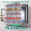 Coolski 82 po. 78,2 pieds cubes Congélateur vertical en acier inoxydable à 3 portes en verre